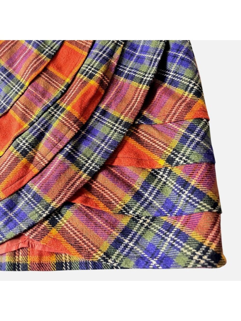 Anthropologie Plenty by Tracy Reese Easy Keeper Plaid Tulip Skirt 2 Preppy Retro - Picture 6 of 11